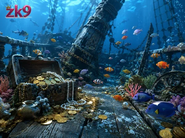 Tampilan permainan Kaishen Fishing dengan target laut dan meriam digital